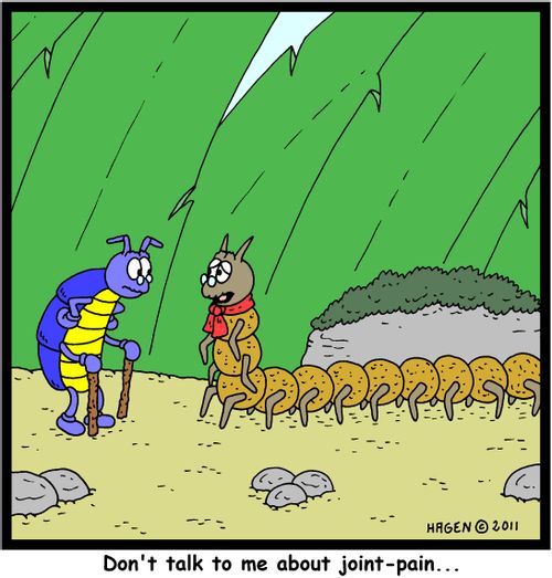 'Don't talk to me about joint-pain...'