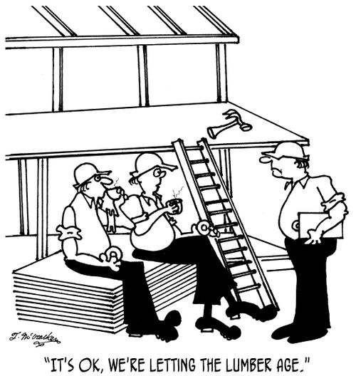 'It's OK, we're letting the lumber age.'