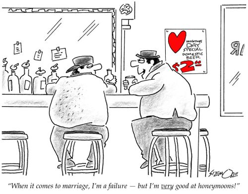 'When it comes to marriage, I'm a failure - but I'm very good at honeymoons!'