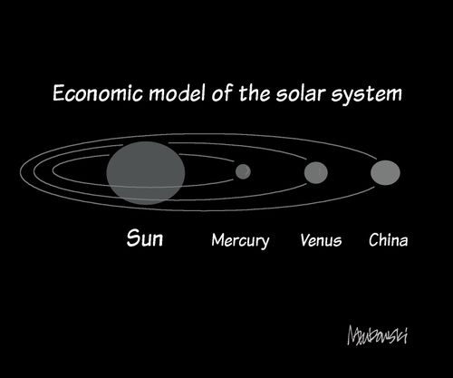 Economic model of the solar system.