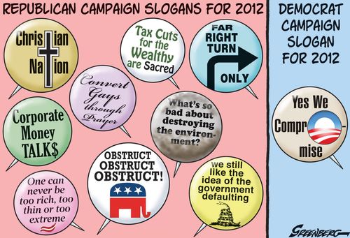US campaign buttons 2012.