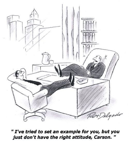 'I've tried to set an example for you, but you just don't have the right attitude, Carson.'