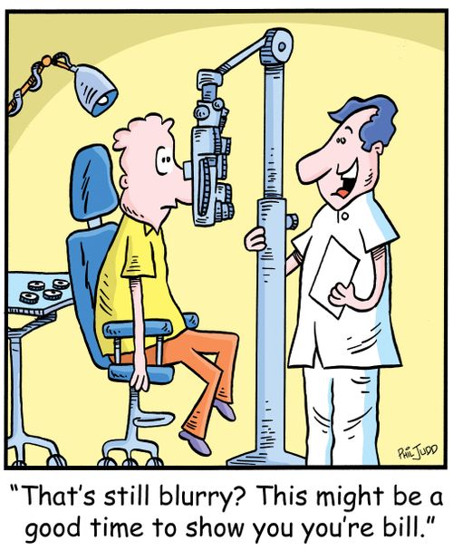 'That's still blurry This might be a good time to show you your bill.'
