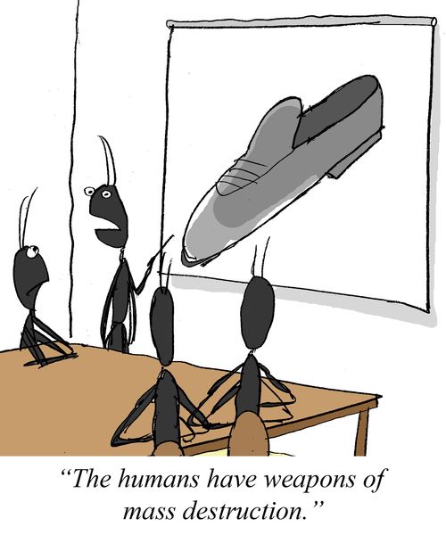 'The humans have weapons of mass destruction.'