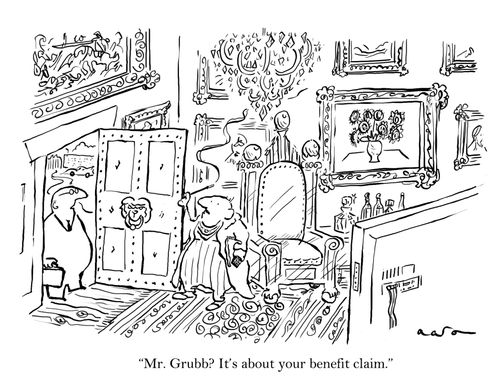 'Mr. Grubb? It's about your benefit claim.'
