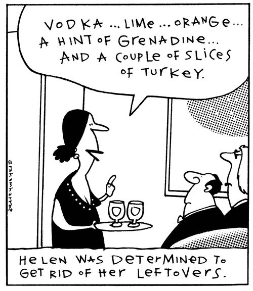Helen was determined to get rid of her leftovers.