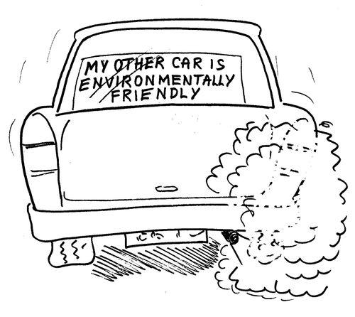 My other car is environmentally friendly.