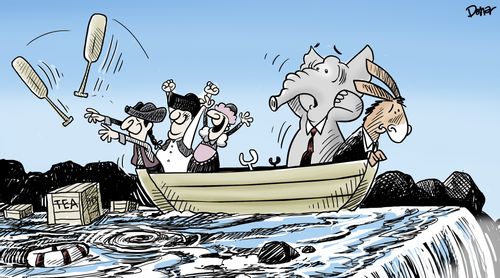 Tea Party Goes Over The Edge
