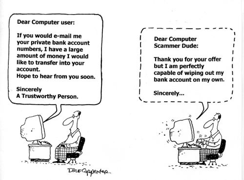 A failed internet scam.