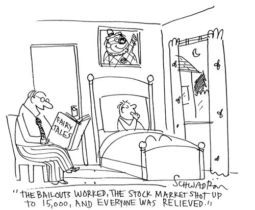 'The bailouts worked, the stock market shot up to 15,000 and everyone was relieved.'