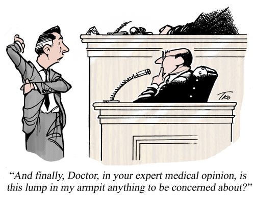 'Doctor, in your expert medical opinion, is this lump in my armpit anything to be concerned about?'