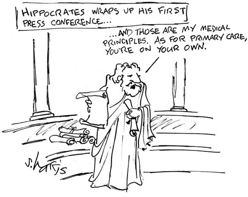 'Hippocrates wraps up his first press conference...'