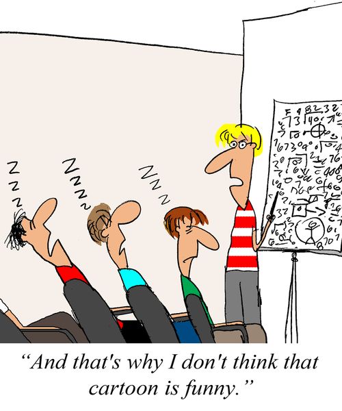 'And that's why I don't think that cartoon is funny.'