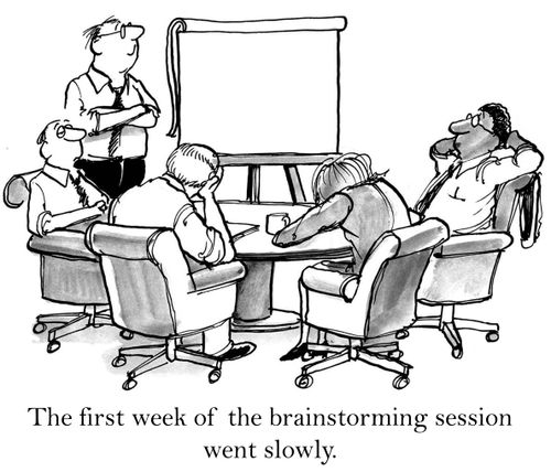 The first week of the brainstorming session went slowly.