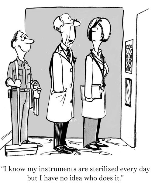 'I know my instruments are sterilized every day but I have no idea who does it.'