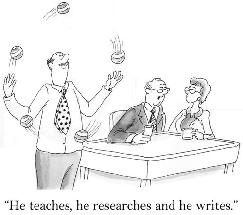 'He teaches, he researches and he writes.'
