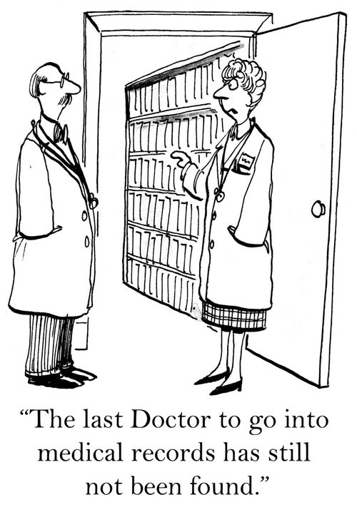 'The last Doctor to go into medical records has still not been found.'
