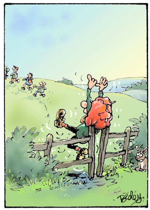 Stuck in the stile.