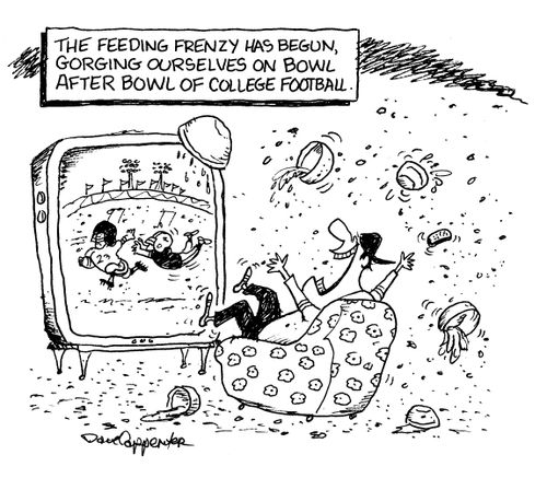 The feeding frenzy has begun, gorging ourselves on bowl after bowl of college football.