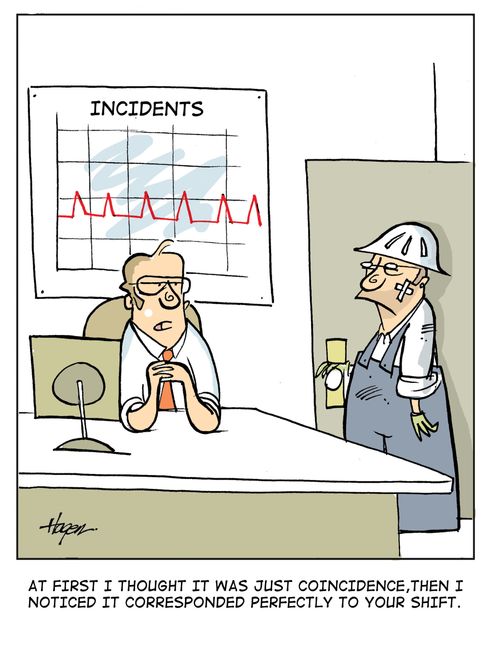 "At first I thought it was just coincidence, then I noticed it corresponded perfectly to your shift."