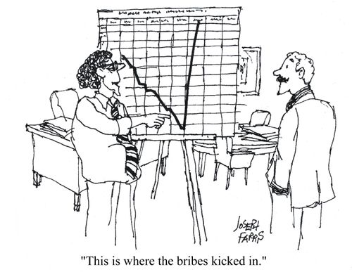 'This is where the bribes kicked in.'