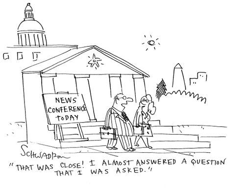 'That was close! I almost answered a question I was asked.'
