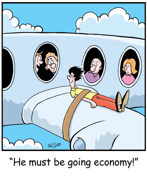 'He must be going economy!'