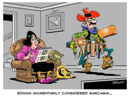 Edwina momentarily considered sarcasm. . .
