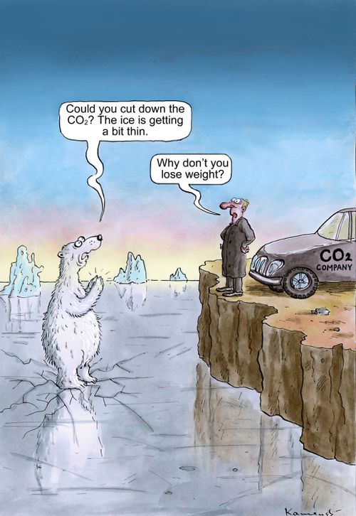 'Could you cut down the CO2? The ice is getting a bit thin.'