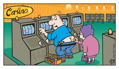 Slot machine.