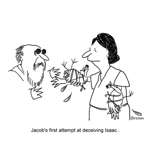 Jacob's first attempt at deceiving Isaac.