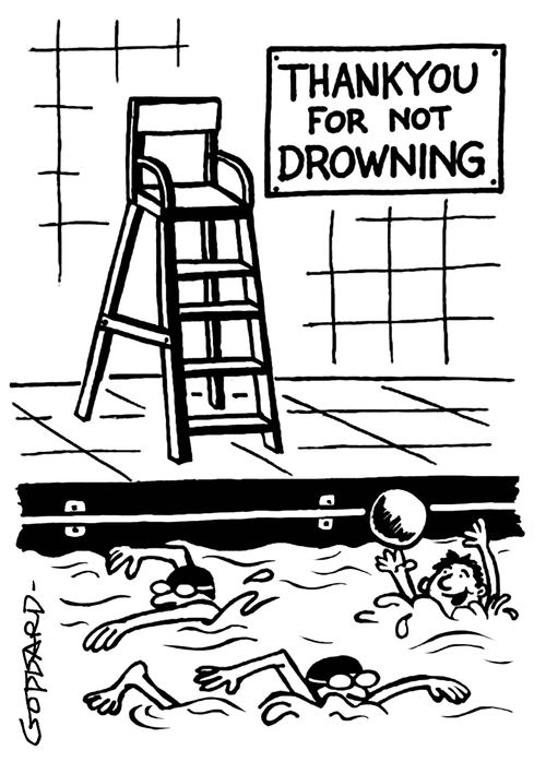 Thank you for not drowning.