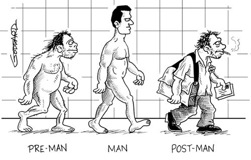 Pre-man - Man - Post-man.