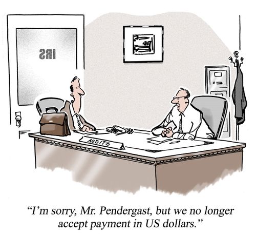 'I'm sorry, but we no longer accept payment in US dollars.'