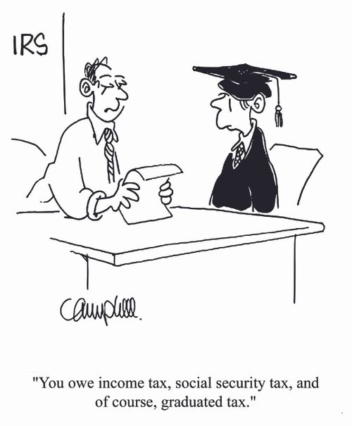 'You owe income tax, social security tax, and of course, graduated tax.'