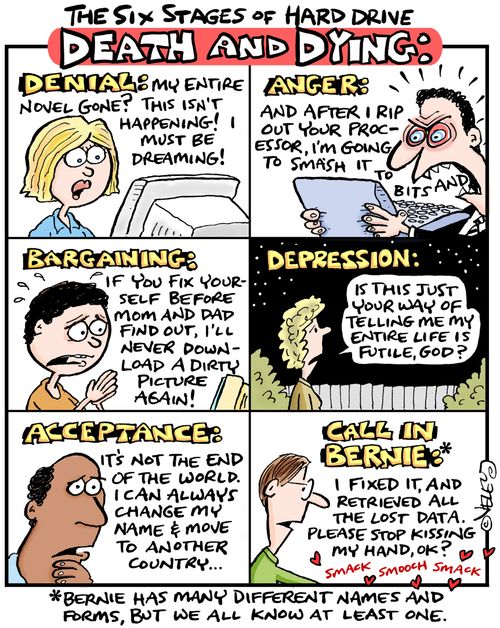 The six stages of hard drive death and dying.