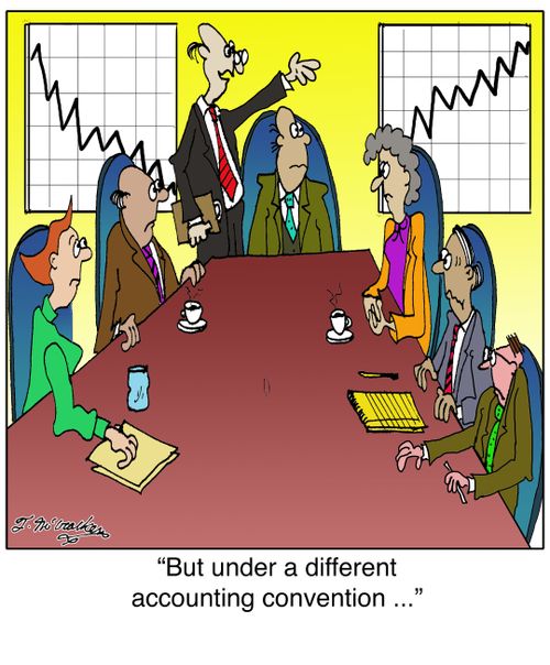 But under a different accounting convention ...