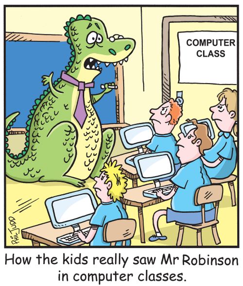 'How kids really saw Mr Robinson in computer classes.'