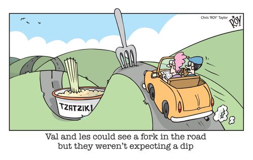 Val and Les could see a fork in the road but they weren't expecting a dip.