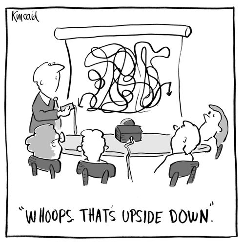 'Whoops. That's upside down.'