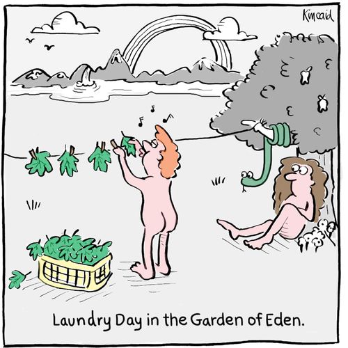 Laundry Day in the Garden of Eden.