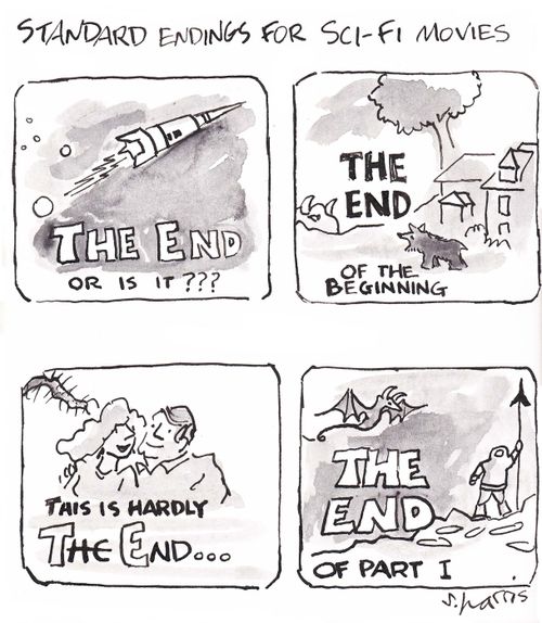 Standard endings for sci-fi movies...