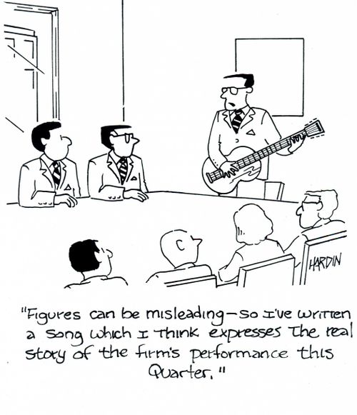 'Figures can be misleading - So I've written a song which I think expresses the real story of the firms performance this quarter.'