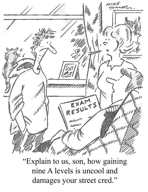 'Explain to us, son, how gaining nine A levels is uncool and damages your street cred.'