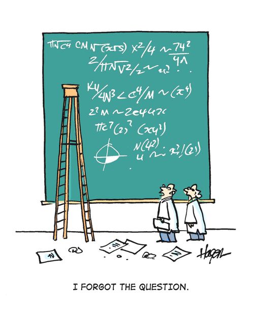 'I forgot the question.'