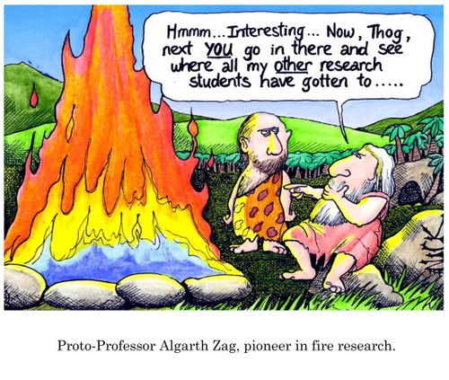 Professor Algarth Zag, pioneer in fire research.