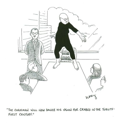 'The chairman will now dance his vision for Carbco in the twenty-first century.'