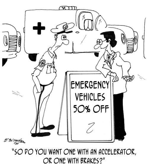 'So do you want one with an accelerator, or one with brakes?'