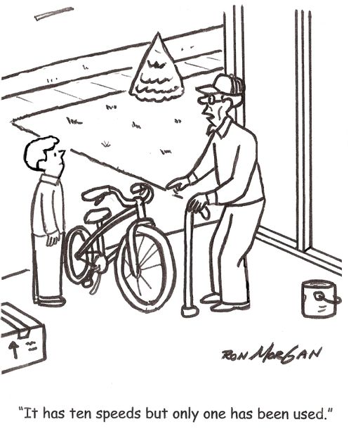 'It has ten speeds but only one has been used.'