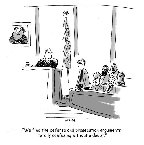 'We find the defense and prosecution arguments totally confusing without a doubt.'